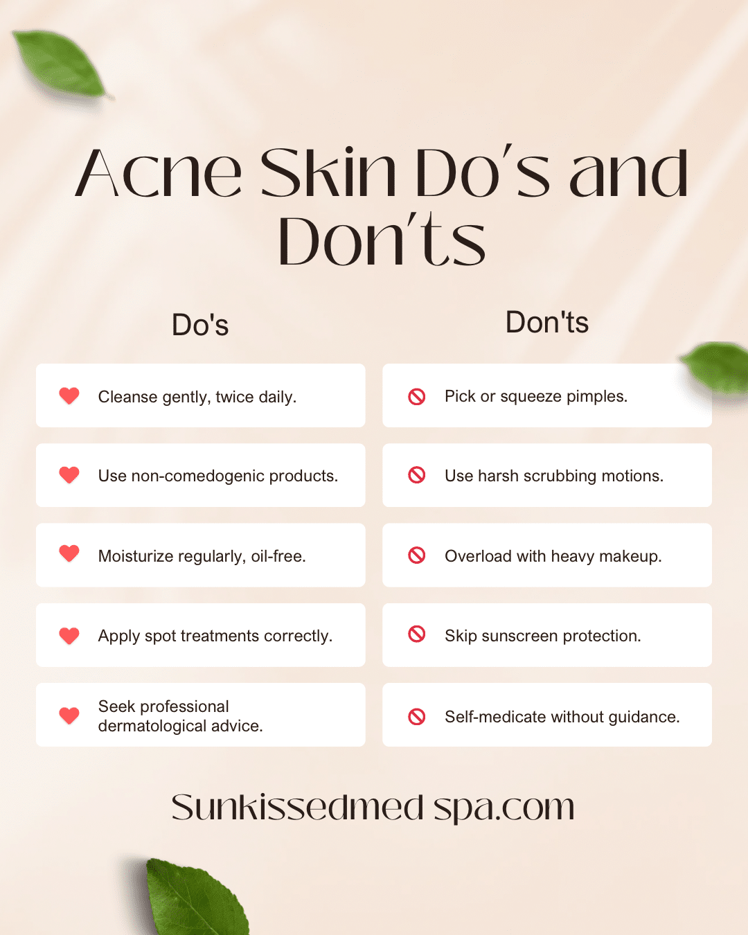 Acne Do's and Don'ts Blog Picture